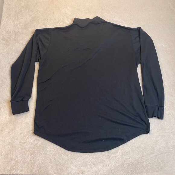 Duluth Mens 1/4 Zip Pullover Shirt Size XL Black Long Sleeve - Picture 2 of 6